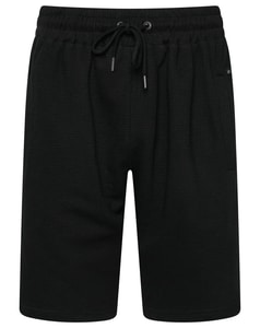 KAM Jacquard-Jersey-Shorts mit Strukturmuster, Schwarz